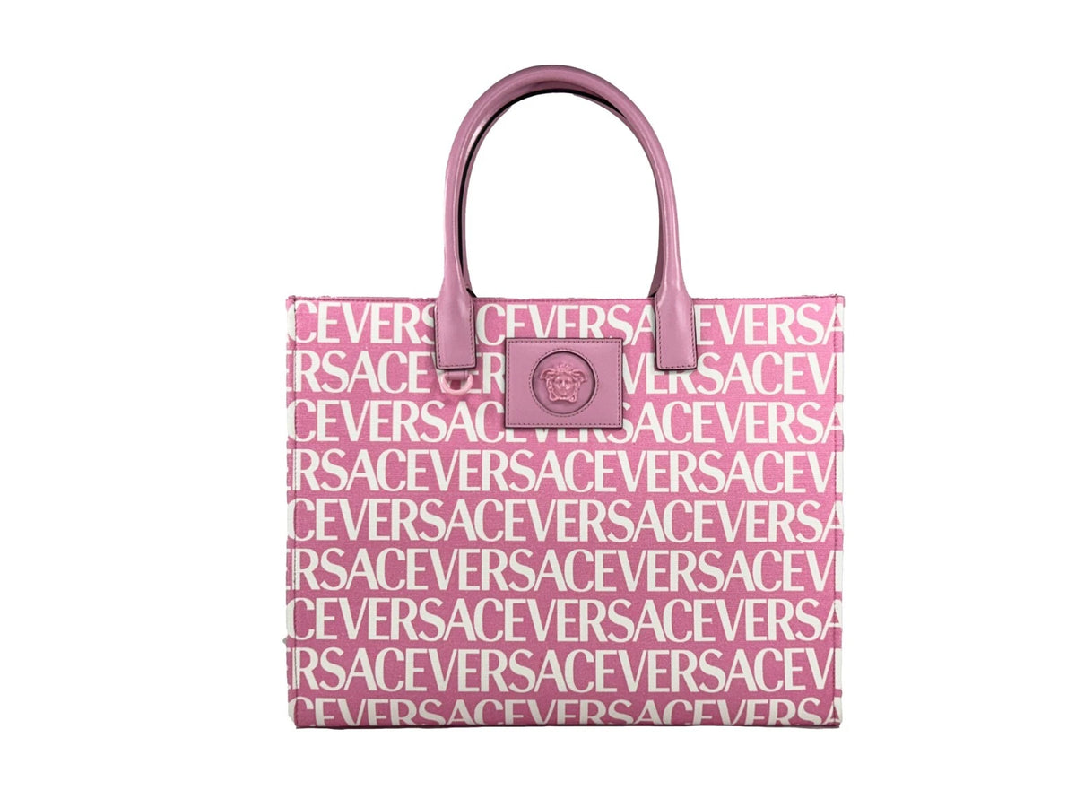 Versace Medusa Large Canvas Large Tote Bag Baby Pink