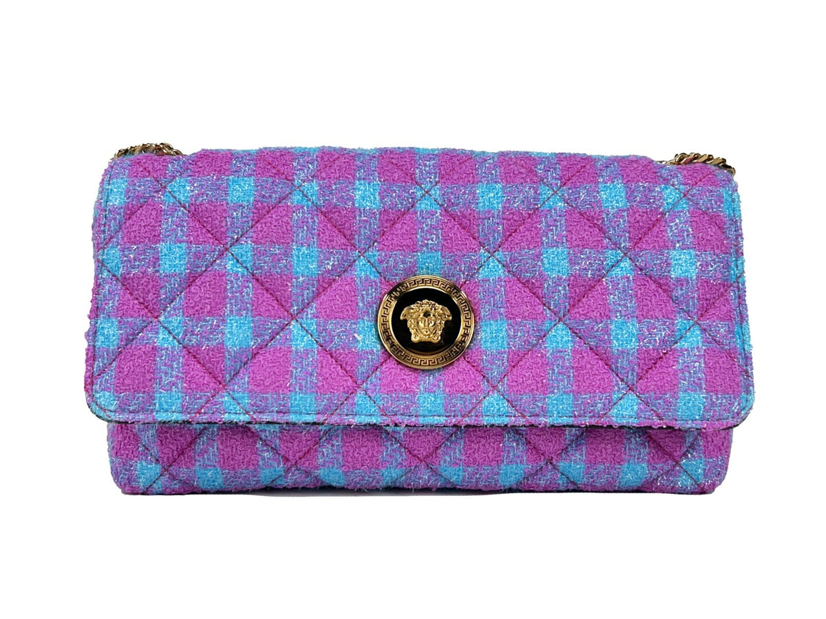 Versace Wool Lurex Medium Shoulder Crossbody Bag