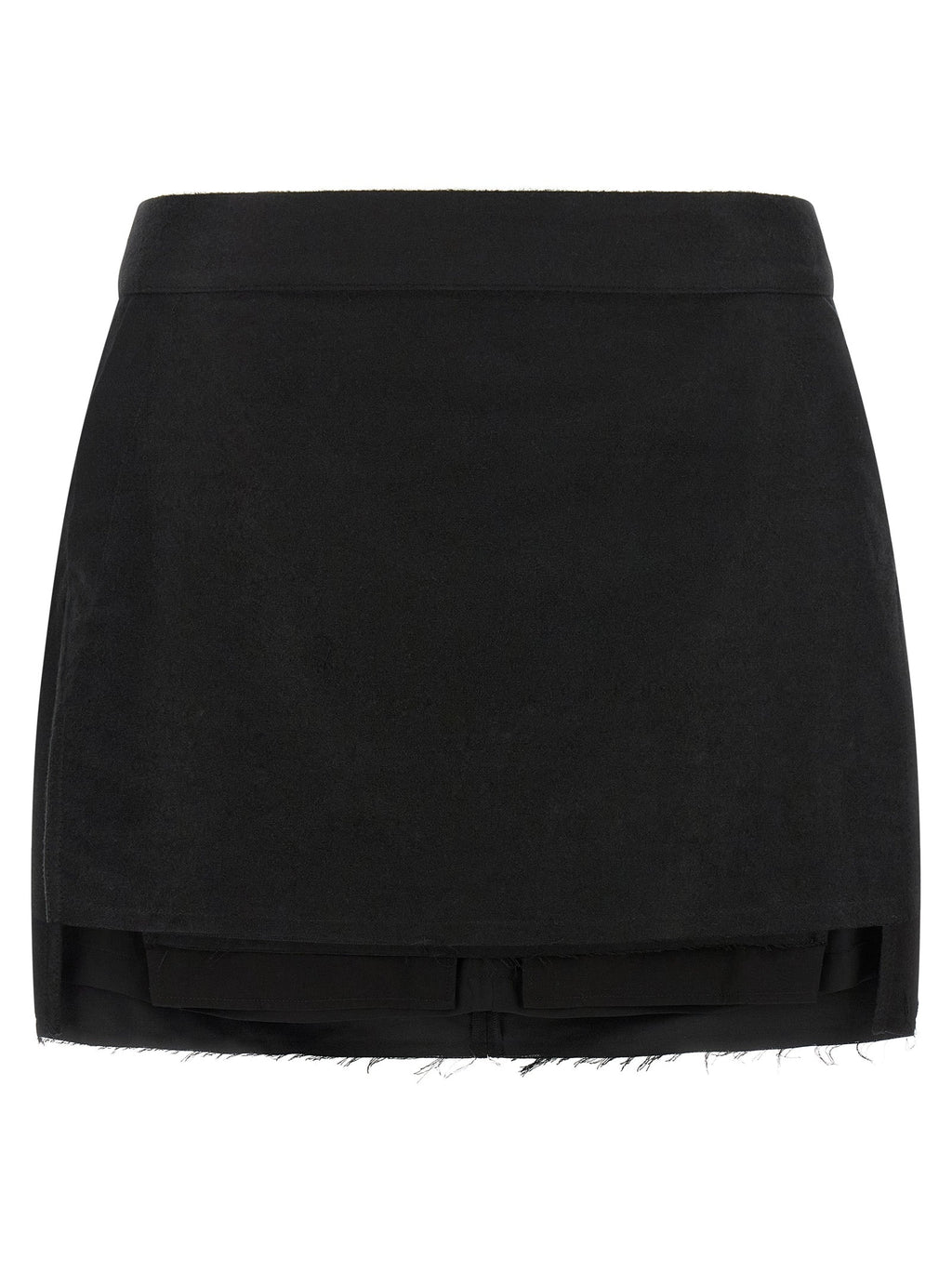 Rick Owens Black Ramie Long Skirt
