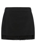 Rick Owens Black Ramie Long Skirt