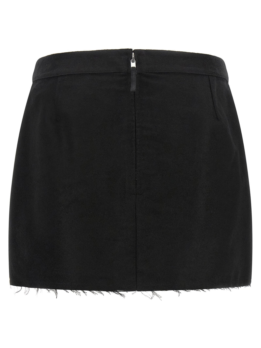 Rick Owens Black Ramie Long Skirt
