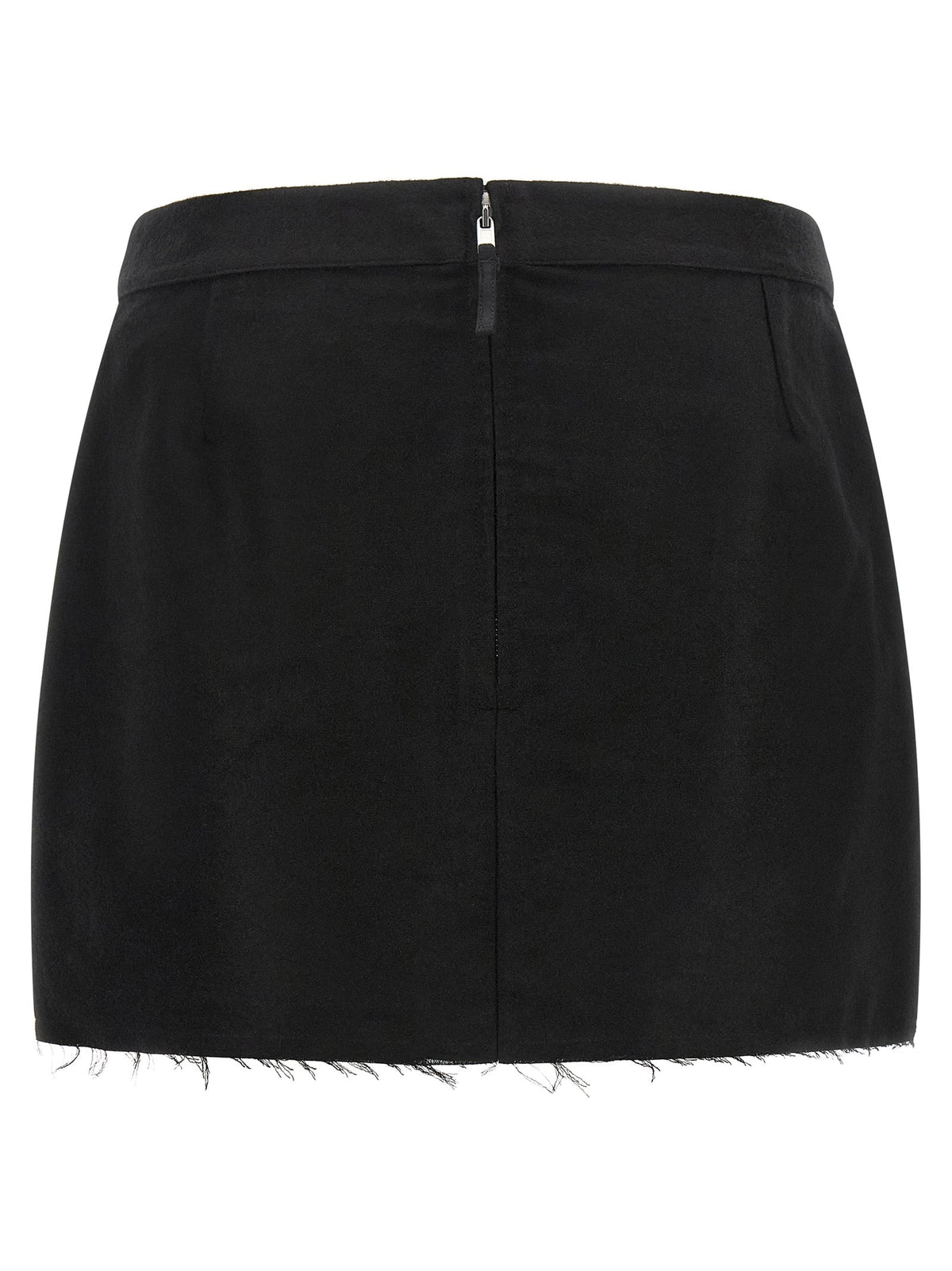 Rick Owens Black Ramie Long Skirt