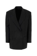 Givenchy Women Black Wool Blend Oversize Blazer
