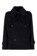 Max Mara Women Dark Blue Wool Blend Laveno Coat