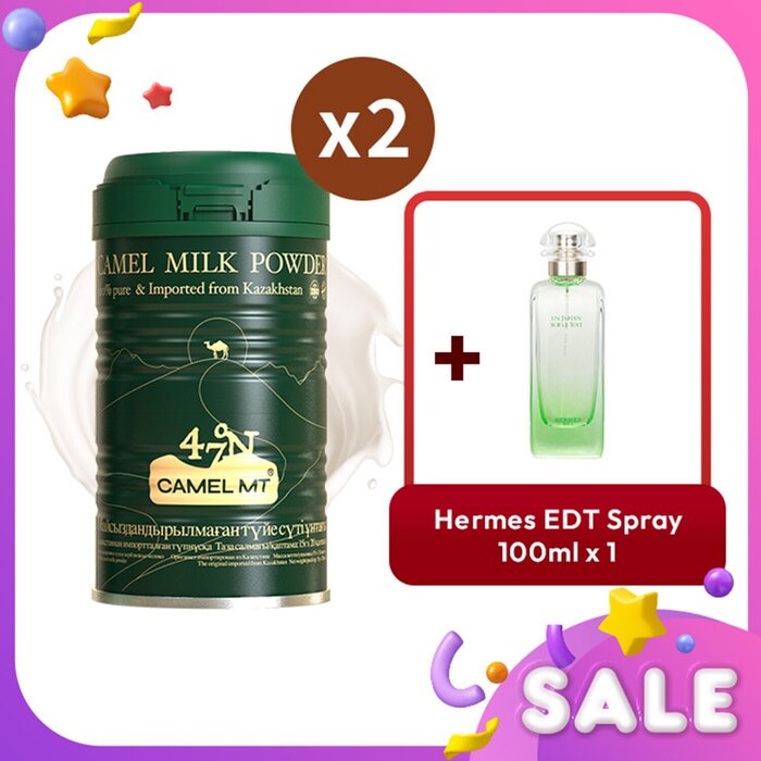 HERMES - Camel MT Camel Milk Powder X2 + Hermes Un Jardin Sur Le Toit EDT Spray
