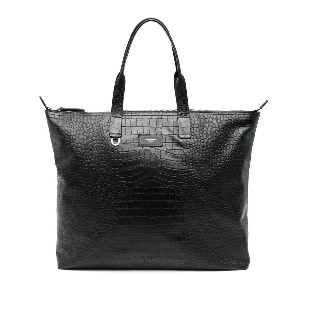 Dolce & Gabbana Black Tote Bags Men