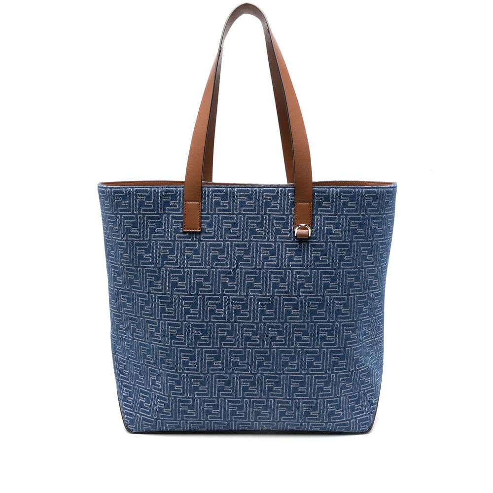 Fendi Blue Tote Bags Men Men