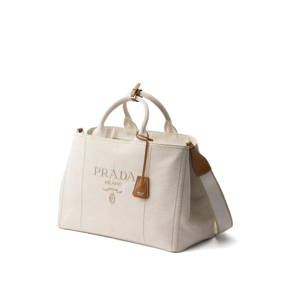 Prada Neutrals Tote Bags Men