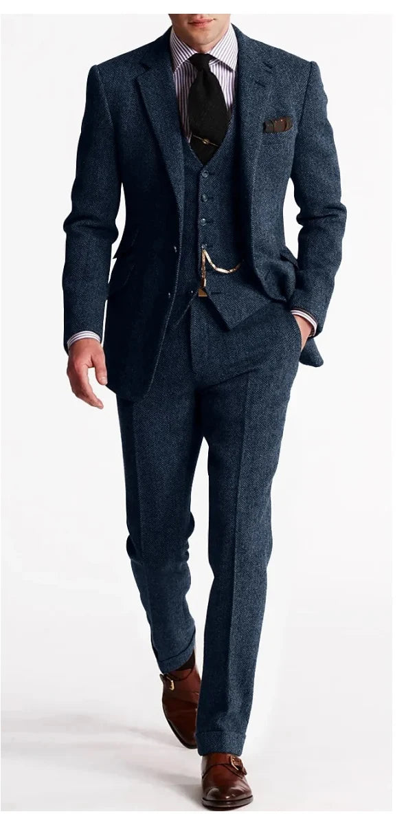 Men's Herringbone Tweed Suit