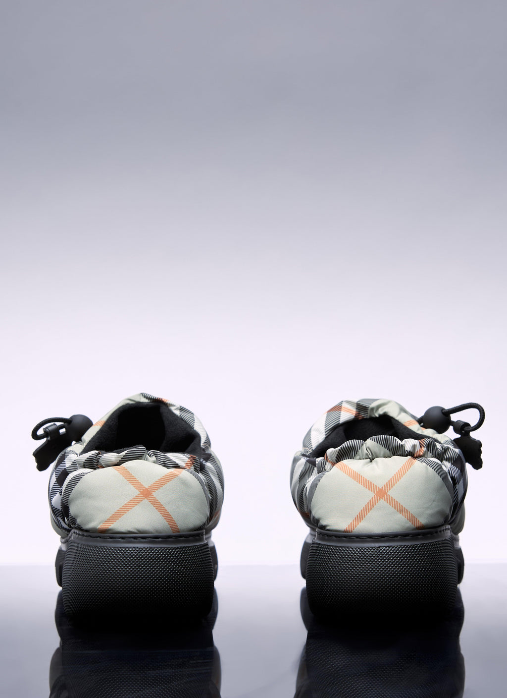 Burberry Women Check Nylon-Blend Pillow Mule