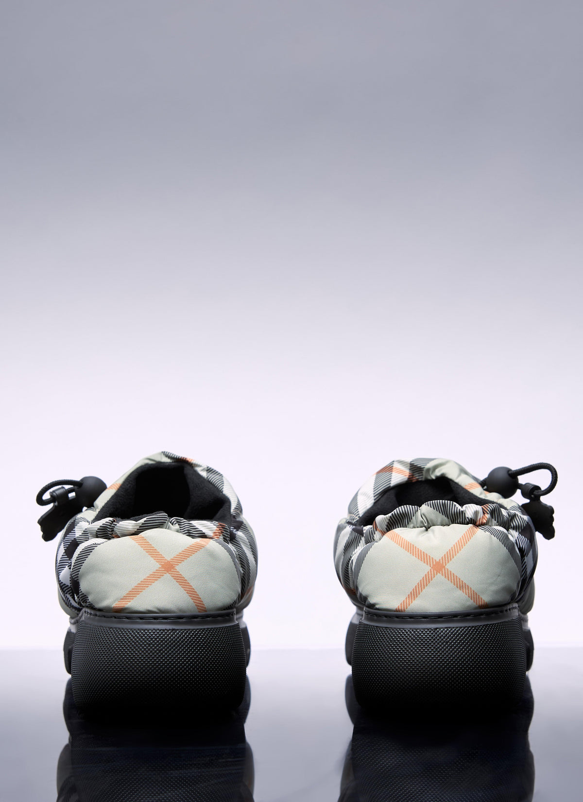 Burberry Women Check Nylon-Blend Pillow Mule